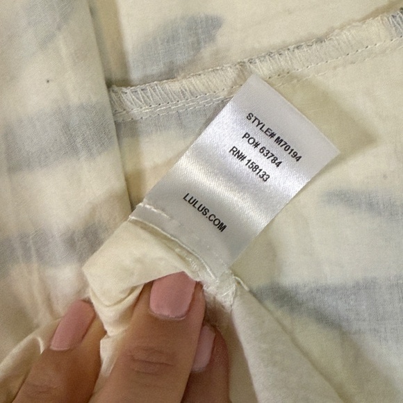 Truly Tropic Cream Leaf Print One-Shoulder Midi Dress, Lulus XS - Picture 10 of 16